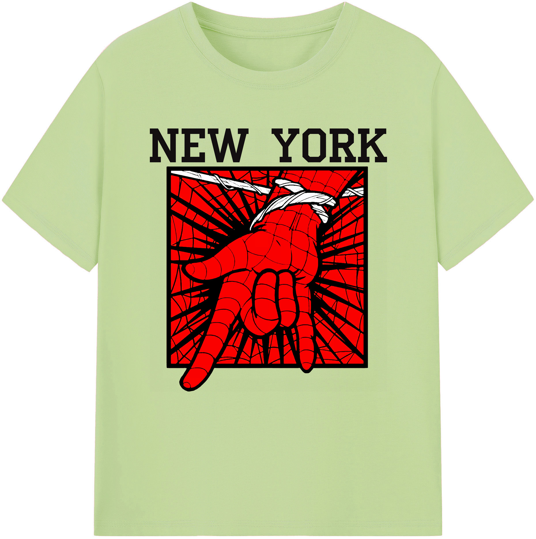 （画像用） Spider Man スパイダーマン 綿100％半袖Tシャツ（フロントプリント）